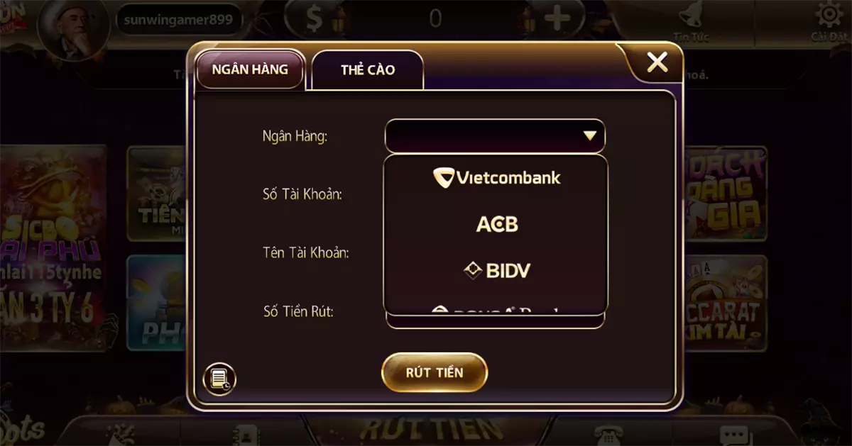 Giao dịch rút tiền Sunwin có tốn phí không?