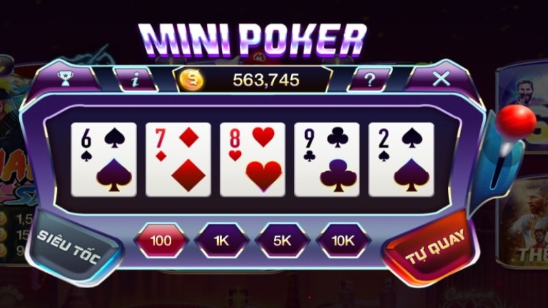 Bắt đầu vòng quay game mini poker